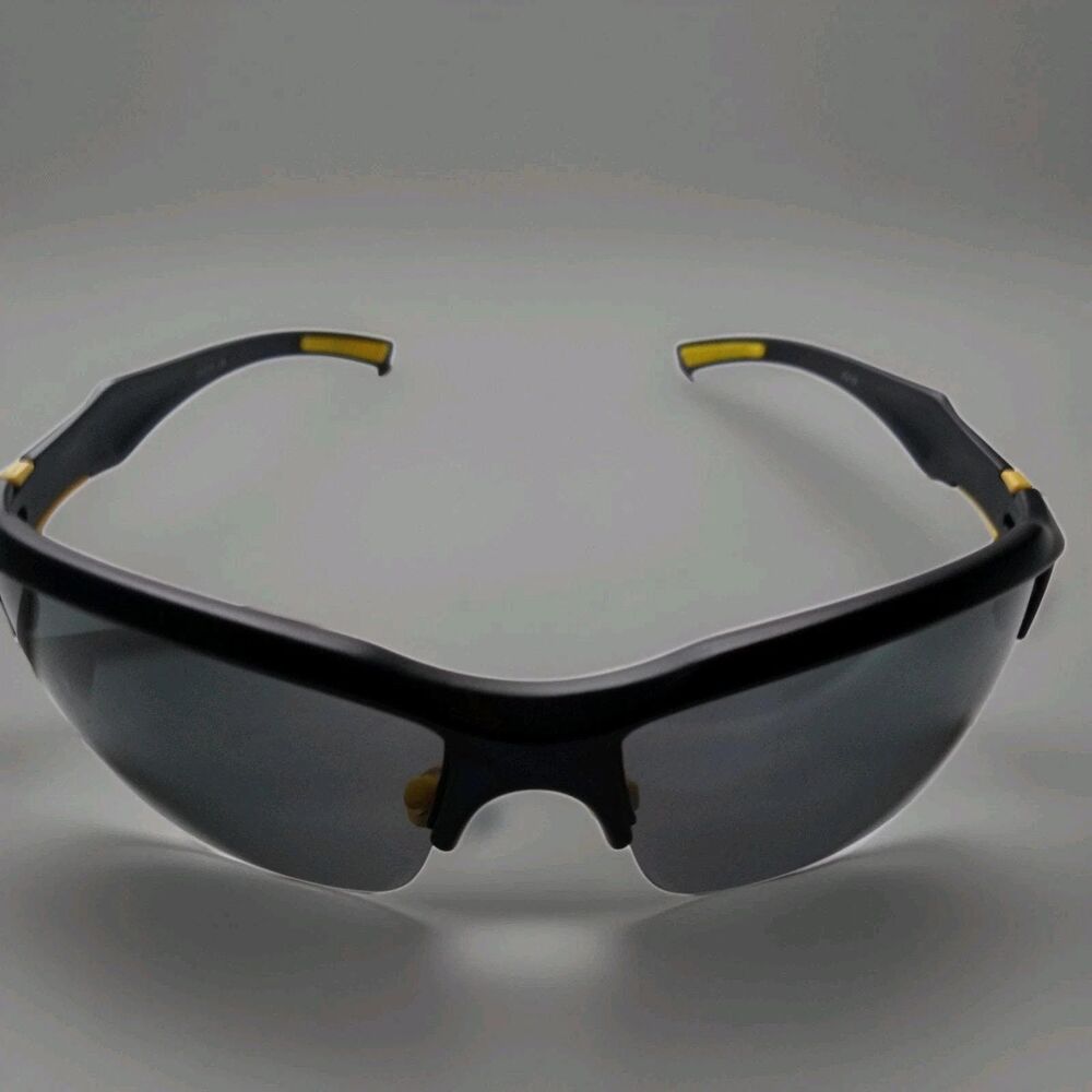 XQ129 Sport Cycling Sunglasses Yellow Black UV400 Mirrored Lenses Outdoor Sports